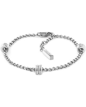 Calvin Klein Stainless Steel Bead Chain Bracelet - White
