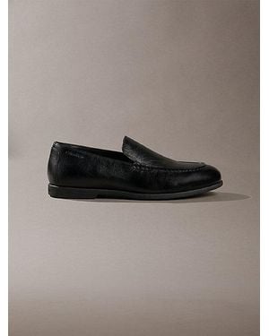 Calvin Klein Leather Hybrid Loafers - Grey