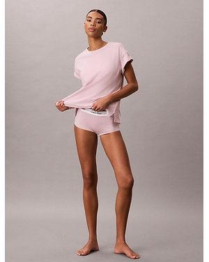 Calvin Klein Relaxed T-Shirt Cotton Stretch Lounge - Pink