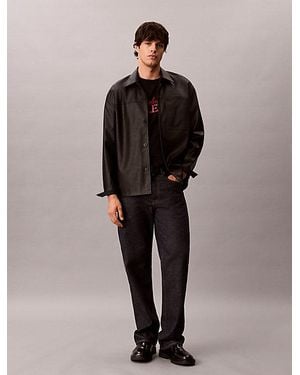 Calvin Klein Jeans Stacked Logo Graphic Tee - Black