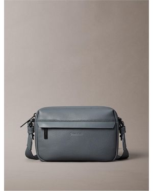 Calvin Klein Pebbled Camera Bag - Gray