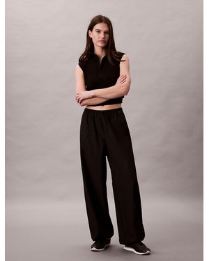 Calvin Klein Travel Parachute Tracksuit Bottoms - Black