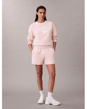 Calvin Klein Monogram Zip Up Hoodie - Pink