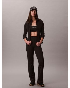 Calvin Klein Quick-Dry Flared Gym Leggings - Black
