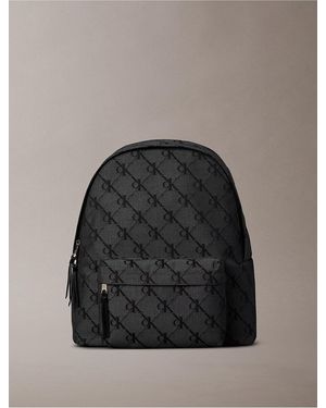 Calvin Klein Monogram Jacquard Backpack - Gray