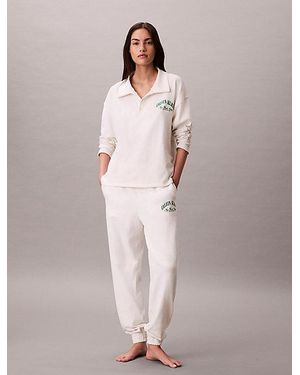 Calvin Klein Loungejoggingbroek Met Logo Cotton Heritage - Roze