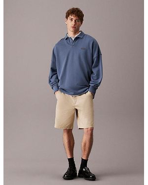 Calvin Klein Jeans Soft Twill Chino Shorts - Blue
