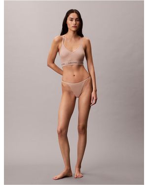 Calvin Klein Microfiber Seamless Rib Lightly Lined Bralette - Multicolor
