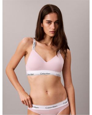 Calvin Klein Icon Cotton Modal Lightly Lined Bralette - Brown