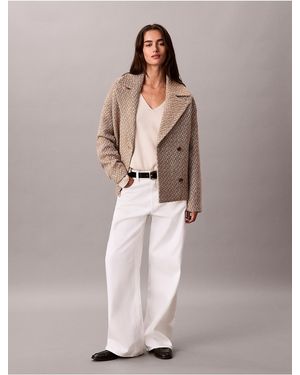 Calvin Klein Relaxed Short Peacoat - Natural