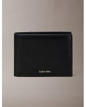 Calvin Klein Leather Trifold Wallet - Black
