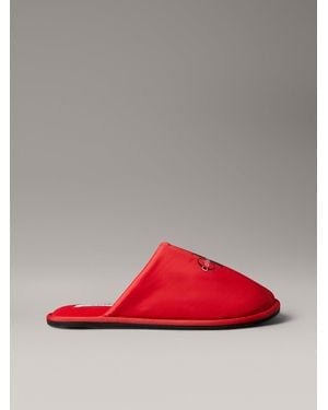 Calvin Klein Pantofole Da Hotel Con Logo - Rosso