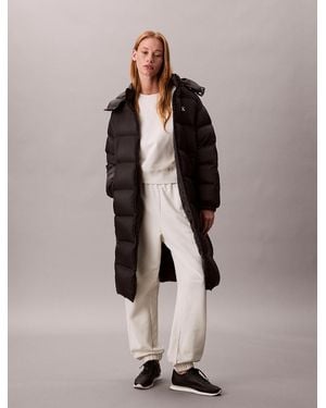 Calvin Klein Piumino Con Cappuccio Forma A Palloncino - Neutro