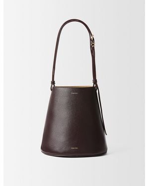 Calvin Klein Orbita Bucket Bag - White