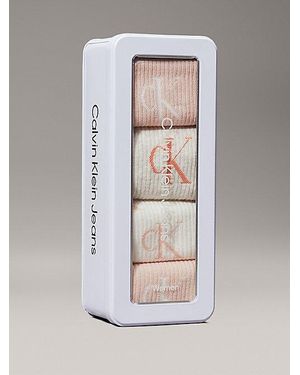 Calvin Klein 4Er-Pack Knöchelsocken Im Geschenkset - Grau