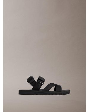 Calvin Klein Adjustable Webbing Sandals - Black