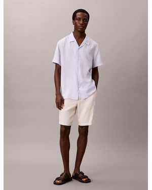 Calvin Klein Linen Cotton Cargo Shorts - Multicolour