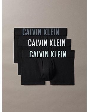 Calvin Klein 3 Pack Trunks Intense Power Cotton - Black