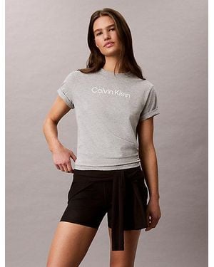 Calvin Klein Sport Breathable Quick Dry Travel T-Shirt - Grey