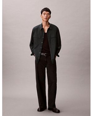 Calvin Klein Melange Button Up Easy Shirt - Multicolour