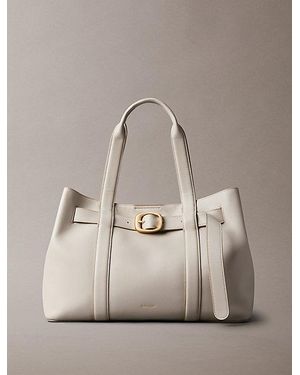 Calvin Klein Belted Tote Bag - Natural