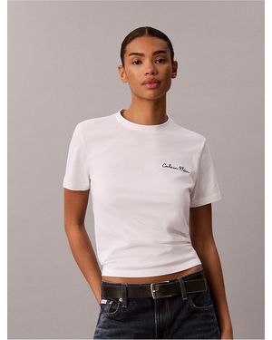 Calvin Klein Calvin Klein Classic Script Logo Tee - White