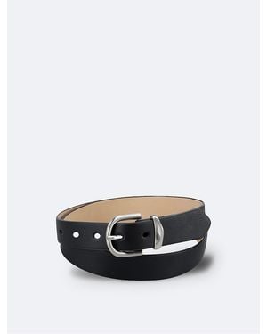 Calvin Klein Leather Buckle Belt - White
