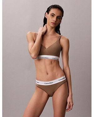 Calvin Klein Bikini Briefs Icon Cotton Modal - Brown
