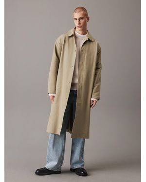 Calvin Klein Cotton Nylon Mac Coat - Multicolour
