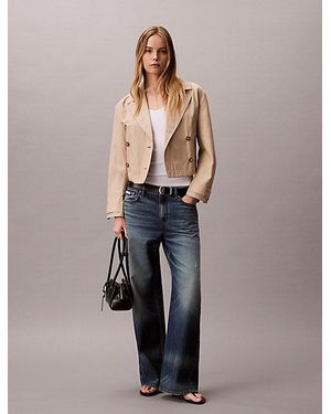 Calvin Klein Cotton Twill Short Trench Jacket - Multicolour