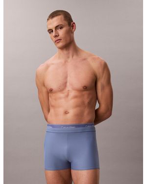 Calvin Klein Double Waistband Swim Trunks - Blue