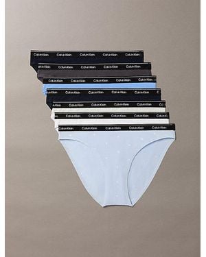 Calvin Klein 7 Pack Bikini Briefs - Metallic