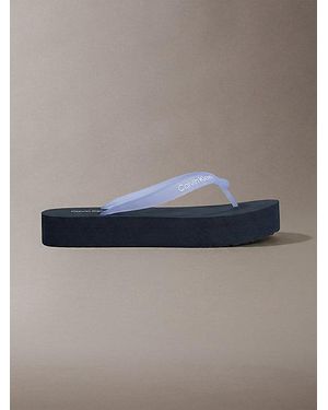 Calvin Klein Chanclas de plataforma con efecto perlado - Gris