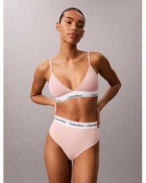 Calvin Klein Shapewear String Met Hoge Taille - Bruin