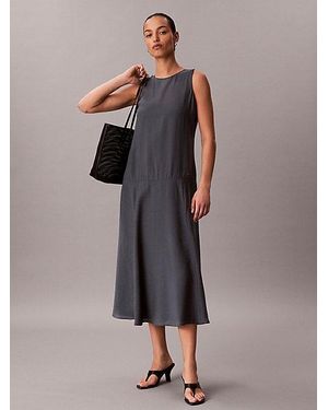 Calvin Klein Jeans Voile A Line Maxi Dress - Multicolour