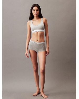 Calvin Klein Boy Shorts Icon Logo - Grey