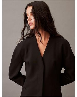 Calvin Klein Structured Stretch Blazer - Black