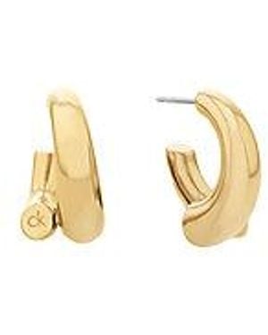 Calvin Klein Pendientes de aro en espiral - Blanco