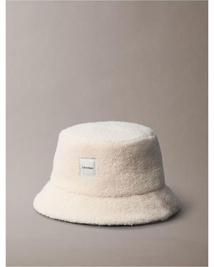 Calvin Klein Boucle Bucket Hat - Natural