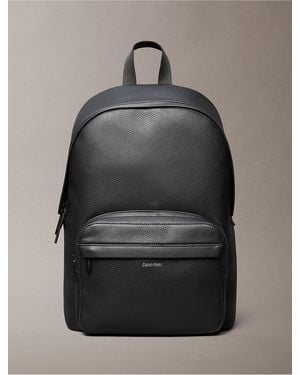 Calvin Klein Pebbled Round Backpack - Gray