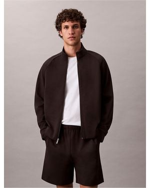 Calvin Klein Ponte Tech Relaxed Track Jacket - Gray
