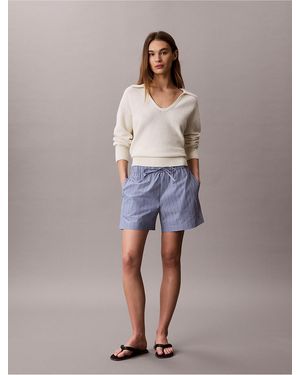 Calvin Klein Calvin Klein Cotton Poplin Stripe Boxer Shorts - Multicolor