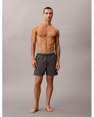 Calvin Klein Pantaloncini Da Bagno Corti Con Fascia - Multicolore