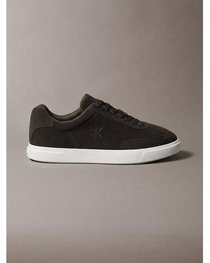 Calvin Klein Suede Signature Logo Trainers - Grey