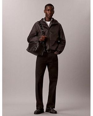 Calvin Klein Jeans All Over Logo Windbreaker Jacket - Black