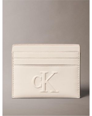 Calvin Klein Sculpted Impression Card Case - Natural