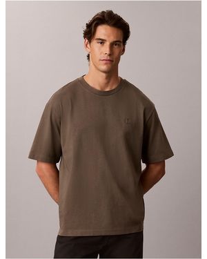 Calvin Klein Calvin Klein Tonal Monogram Relaxed T-Shirt - Brown