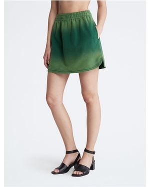 Calvin Klein Sunbleached Terry Mini Skirt - Green