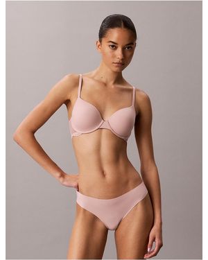 Calvin Klein Perfectly Fit Lace Perfect Coverage Bra - Brown