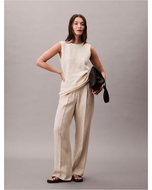 Calvin Klein Crochet Mini Dress - Natural